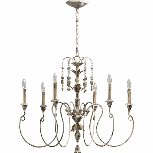 Quorum Salento 32" 6-LT Chandelier - Persian White - 6006-6-70