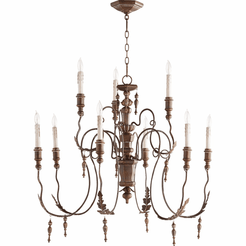 Quorum Salento 32" 9-LT Chandelier - Vintage Copper - 6006-9-39