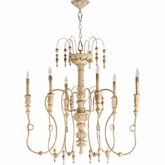 Quorum Salento 34" 6-LT Chandelier - Persian White - 6206-6-70