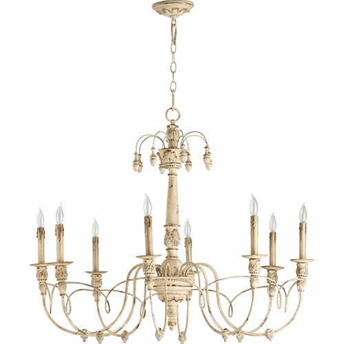 Quorum Salento 37" 8-LT Chandelier - Persian White - 6106-8-70