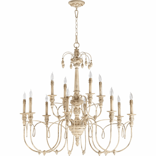 Quorum Salento 39" 12-LT Chandelier - Persian White - 6106-12-70