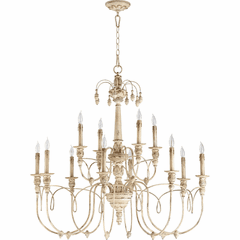 Quorum Salento 39" 12-LT Chandelier - Persian White - 6106-12-70