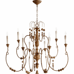 Quorum Salento 40" 9-LT Chandelier - French Umber - 6206-9-94 Quorum Salento 40" 9-LT Chandelier - French Umber - 6206-9-94
