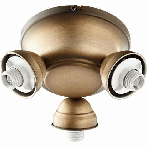 Quorum Salon 3-LT Ceiling Fan Light Kit Hardware - Antique Flemish - 2383-9022