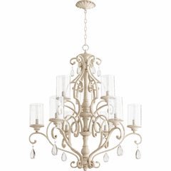 Quorum San Miguel 9-LT Chandelier - Persian White - 6073-9-70 Quorum San Miguel 9-LT Chandelier - Persian White - 6073-9-70