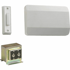 Quorum Single Entry Light Kit/1Button Door Chime - White - 101-1-6