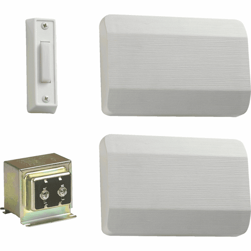 Quorum Single Entry Light X 2/1Button Door Chime - White - 102-1-6
