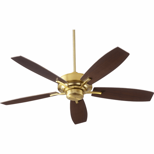 Quorum Soho 52" 5-Blade Ceiling Fan - Aged Brass - 64525-80