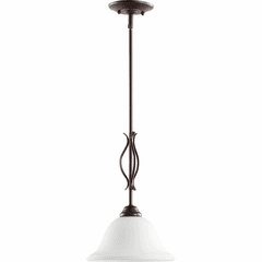 Quorum Spencer 1-LT Pendant - Oiled Bronze W/ Satin Opal - 3110-186 Quorum Spencer 1-LT Pendant - Oiled Bronze W/ Satin Opal - 3110-186