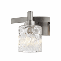 Quorum Stadium 2-LT Bath Vanity Light - Satin Nickel  - 5184-2-65
