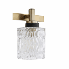 Quorum Stadium 3-LT Bath Vanity Light - Aged Brass - 5184-3-80 Quorum Stadium 3-LT Bath Vanity Light - Aged Brass - 5184-3-80