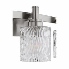 Quorum Stadium 3-LT Bath Vanity Light - Satin Nickel  - 5184-3-65