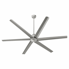 Quorum Titus 80" 6-Blade LED Ceiling Fan - Satin Nickel  - 20806-65