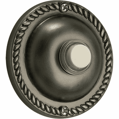 Quorum Traditional Round Door Chime Button - Antique Silver - 7-305-92