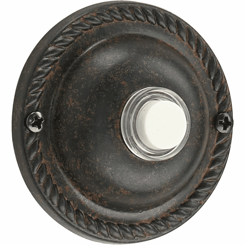 Quorum Traditional Round Door Chime Button - Toasted Sienna - 7-305-44