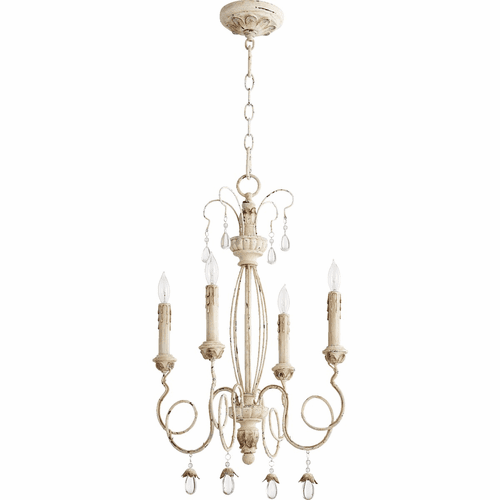 Quorum Venice 17" 4-LT Chandelier - Persian White - 6044-4-70