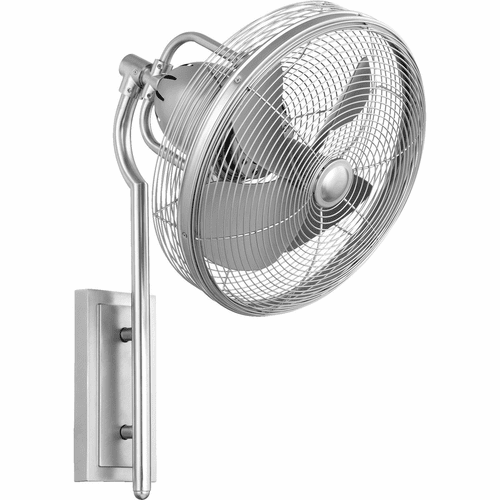 Quorum Veranda 4-Blade Wall Patio Fan - Satin Nickel - 92413-65