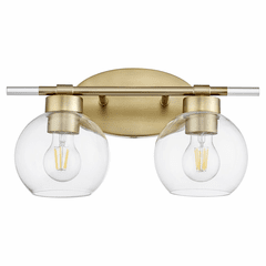 Quorum Volan 2-LT Bath Vanity Light - Aged Brass  - 5317-2-80