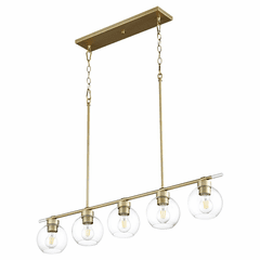 Quorum Volan 5-LT Pendant - Aged Brass  - 6617-5-80