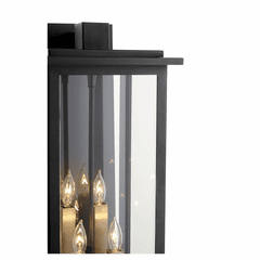 Quorum Westerly 4-LT Outdoor Wall Lantern - Noir  - 7127-4-69