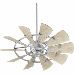 Quorum Windmill 44" Patio Fan - Galvanized - 194410-9