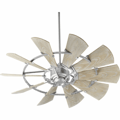 Quorum Windmill 52" Patio Fan - Galvanized - 195210-9