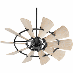 Quorum Windmill 52" Patio Fan - Noir - 195210-69