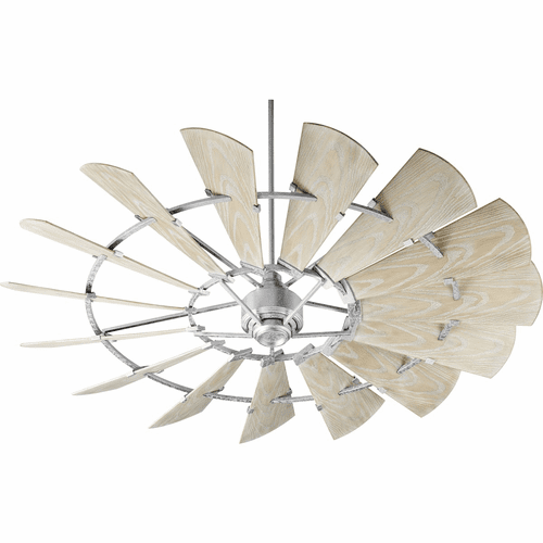 Quorum Windmill 72" Patio Fan - Galvanized - 197215-9