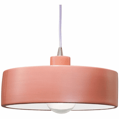Radiance Dish Pendant - Gloss Blush - CER-6460-BSH-NCKL-WTCD Radiance Dish Pendant - Gloss Blush - CER-6460-BSH-NCKL-WTCD