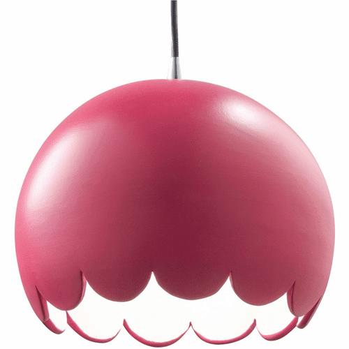 Radiance Scallop Pendant - Cerise - CER-6470-CRSE-CROM-BKCD