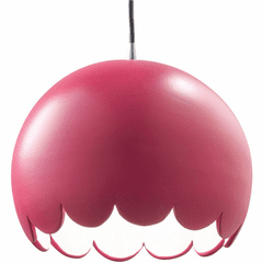 Radiance Scallop Pendant - Cerise - CER-6470-CRSE-CROM-BKCD