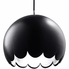 Radiance Scallop Pendant - Matte Black - CER-6470-CRB-CROM-BKCD Radiance Scallop Pendant - Matte Black - CER-6470-CRB-CROM-BKCD