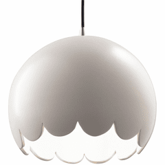 Radiance Scallop Pendant - Matte White - CER-6470-MAT-CROM-BKCD Radiance Scallop Pendant - Matte White - CER-6470-MAT-CROM-BKCD