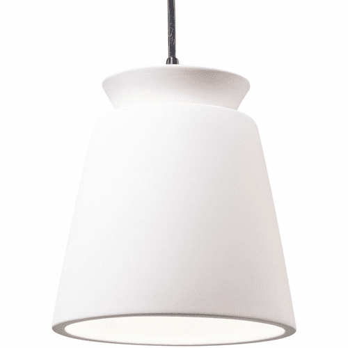 Radiance Small Trapezoid Pendant - Bisque - CER-6425-BIS-MBLK-BKCD