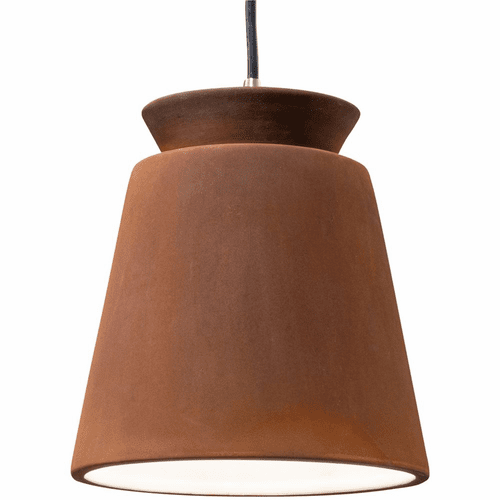 Radiance Small Trapezoid Pendant - Real Rust - CER-6425-RRST-NCKL-BKCD