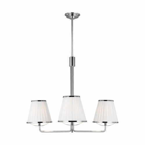 Ralph Lauren Esther 3-LT Small Chandelier - Polished Nickel - LC1173PN