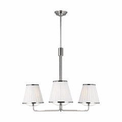 Ralph Lauren Esther 3-LT Small Chandelier - Polished Nickel - LC1173PN