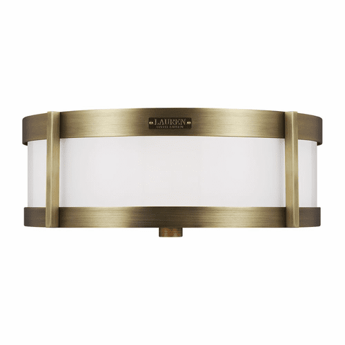 Ralph Lauren Flynn 2-LT Flush Mount - Brass - LF1012TWB