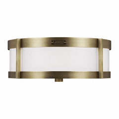 Ralph Lauren Flynn 2-LT Flush Mount - Brass - LF1012TWB