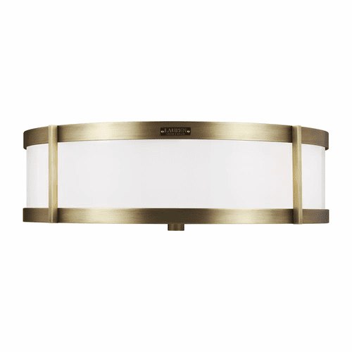 Ralph Lauren Flynn 3-LT Flush Mount - Brass - LF1023TWB