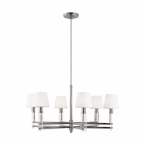 Ralph Lauren Jake 8-LT Linear Chandelier - Nickel - LC1128PN