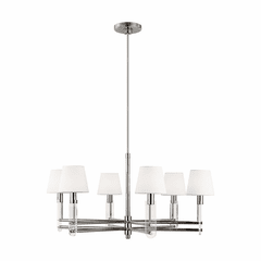Ralph Lauren Jake 8-LT Linear Chandelier - Nickel - LC1128PN
