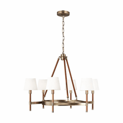 Ralph Lauren Katie 6-LT Chandelier - Brass - LC1006TWB