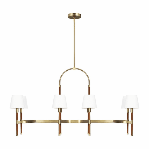 Ralph Lauren Katie 8-LT Linear Chandelier - Brass - LC1028TWB