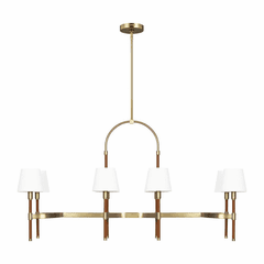 Ralph Lauren Katie 8-LT Linear Chandelier - Brass - LC1028TWB