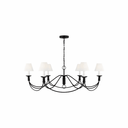 Ralph Lauren Sullivan 6-LT Medium Chandelier - Aged Iron - LC1196AI