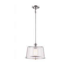 Revere 12" 1-Light Pendant - Brushed Nickel - FSN-4423-SEED-NCKL