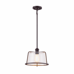 Revere 12" 1-Light Pendant - Dark Bronze - FSN-4423-SEED-DBRZ