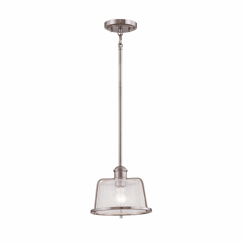 Revere 9" 1-Light Pendant - Brushed Nickel - FSN-4422-SEED-NCKL