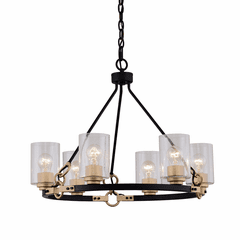 Richmond 6-Light Chandelier - Matte Black - FSN-4352-SEED-MBBR